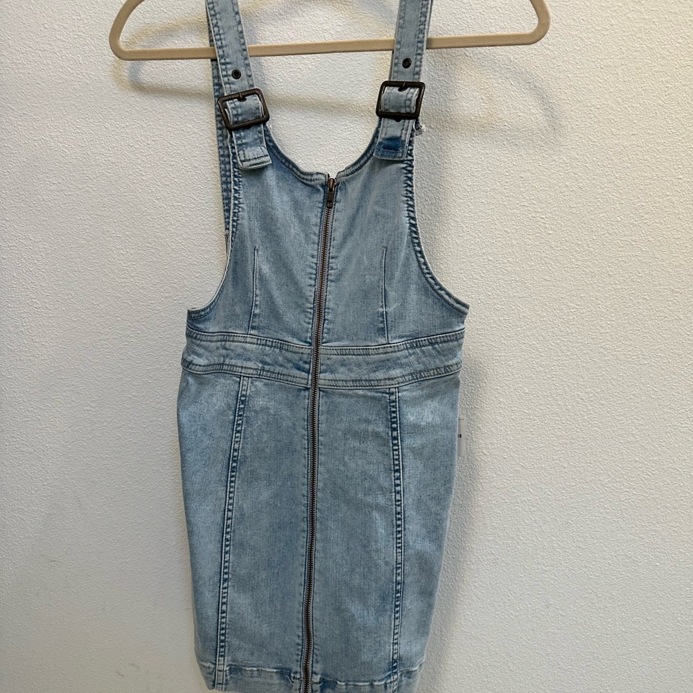 Free People Light Blue Denim Mini Dress